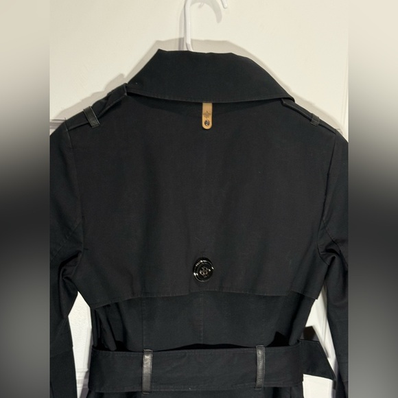 Mackage Women’s Black Belted Mid Double Breasted Trench Coat - Picture 5 of 13